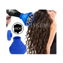 GENERICO - Difusor para Rizos, Universal plegable de silicona en AZUL