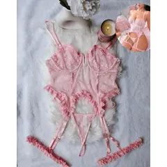 GENERICO - Set de Lencería rosa para mujer M - LIBIA