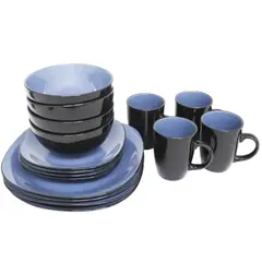 GENERICO - Juego de vajilla 16 piezas Azul
