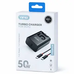 YI FEI - Cargador Con Cable Carga Rapida 50w Diseñado Para Motorola
