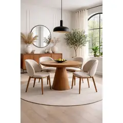 STIL NOVO - JUEGO DE COMEDOR 4 SILLAS CATALINA BEIGE