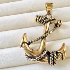 GENERICO - Dije ancla marinero dorado - Joyas de Mora azul