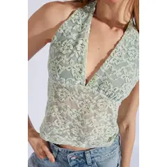 LUVARO - Top Encaje Halter