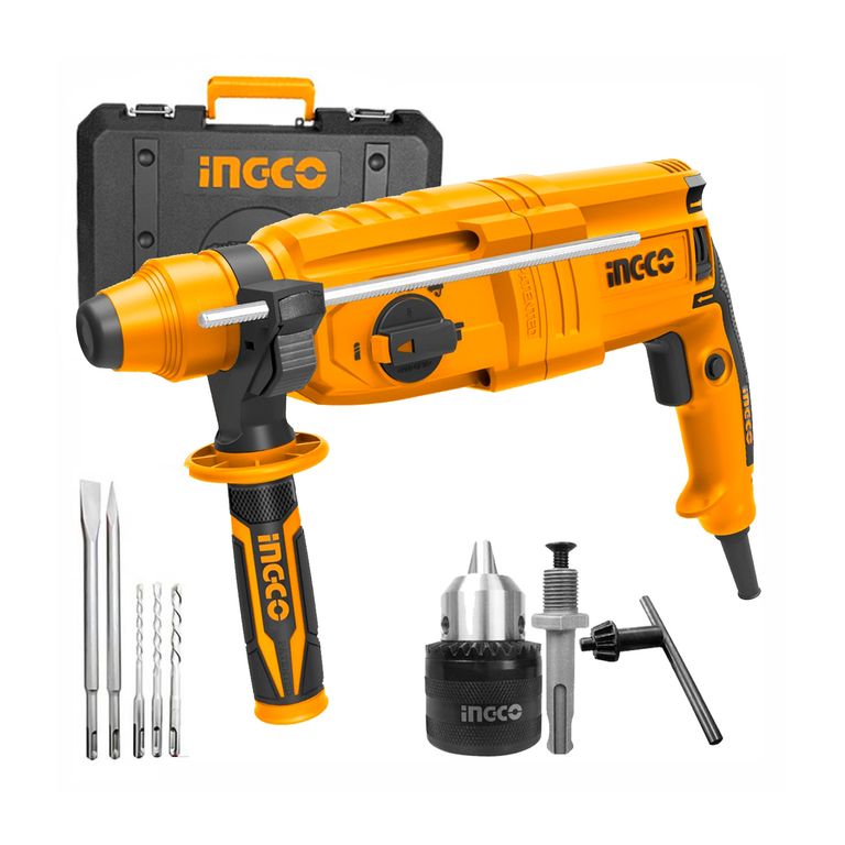 Taladro Rotomartillo 800w Perfora Concreto Profesional Ingco