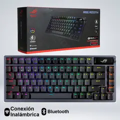 ASUS - TECLADO GAMER ROG AZOTH RGB PANTALLA OLED SWITCH ROG NX RED INTERCAMBIABLE 75%