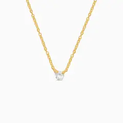 ALDO & CO - Collar oro amarillo 18K con brillante central