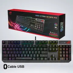ASUS - TECLADO GAMER ROG STRIX SCOPE RGB SWITCH OPTICOS ROG RX RED AURA SYNC