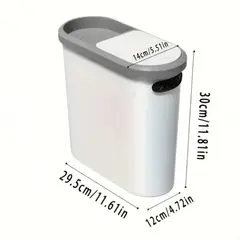 GENERICO - Tacho de Basura Elegante con Botón a Presión Blanco T1B