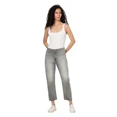LEVIS - Jeans Mujer 501 Crop Gris