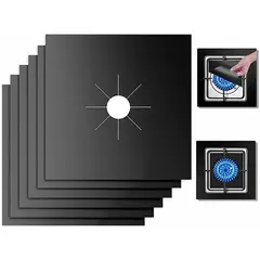 GENERICO - PROTECTOR PARA HORNILLA COCINA REUTILIZABLE PACK X6