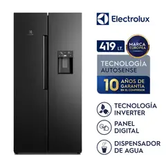 ELECTROLUX - Refrigerador Frost Inverter 419L Efficient AutoSense Black ERS45F2P5EB