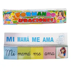 GENERICO - Anillado Educativo Formando Oraciones con Imagenes Juego Didactico de Letras