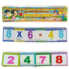 GENERICO - Anillado Educativo Aprendamos Las 4 Operaciones Matematicas Didactico Numeros