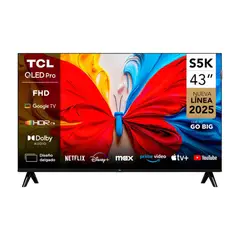 TCL - Televisor 43" QLED FHD Smart TV Google TV 43S5K