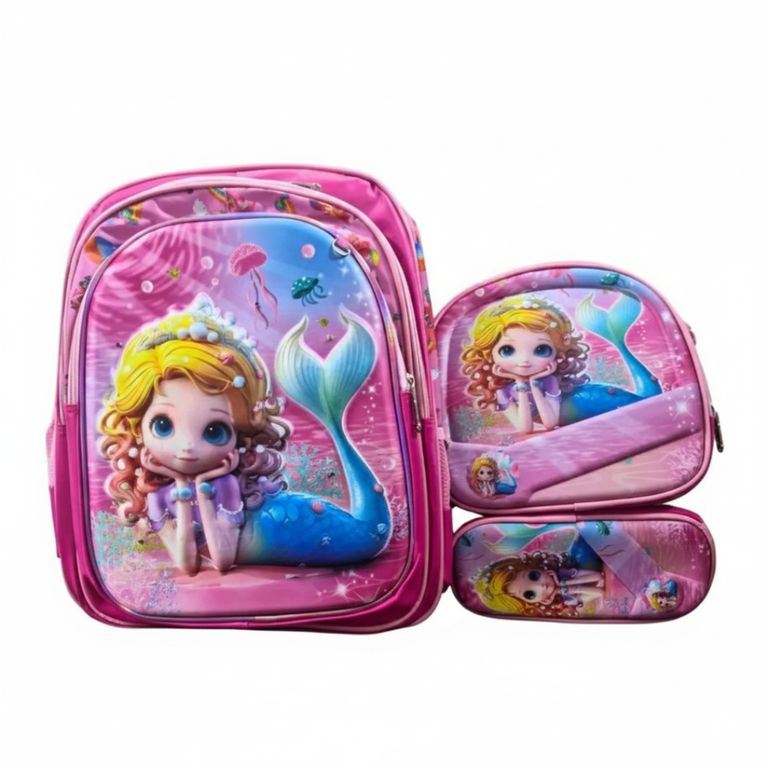 Mochila para Niños y Niñas Multipack 3 en 1 Luces Regreso a Clases