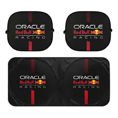 RED BULL - Tapasol Frontal Racing Diseño Exclusivo Negro 3Pcs