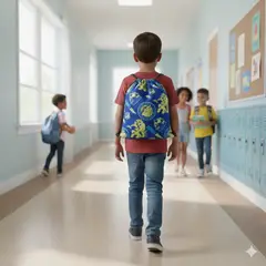 GENERICO - Bolsa de Aseo Escolar Impermeable de Dibujos Animados Azul