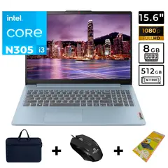 LENOVO - IdeaPad Slim 3 15IAN8 Intel Core i3-N305 8GB 512GB SSD W11