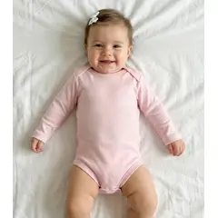 GENERICO - Body Bebé Algodón Pima Rosado