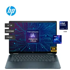 HP - Laptop SPECTRE X360 2-IN-1 14-EU0000LA ULTRA 7-155H, 32GB, SSD1TB, W11, 14