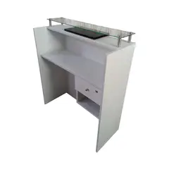 GENERICO - Counter minimalista con tablero de vidrio elegancia funcional