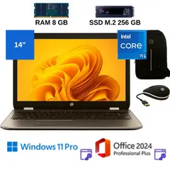 HP - ProBook 640 I5, con 8GB RAM + SSD M.2 256GB +Office 2024 PP+Windows11+Mochila+Mouse