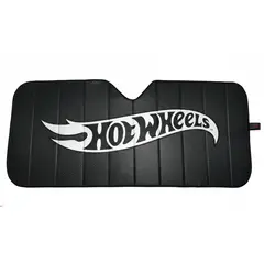 HOT WHEELS - Tapasol Frontal Universal Plegable Negro Para Auto