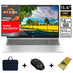 HP - LAPTOP 15-fc0275la, 15.6" FHD, AMD Ryzen 7 7730U 16GB 512GB
