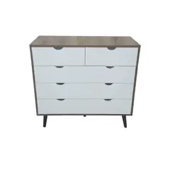 GENERICO - Cinco cajones patas marrones y diseño moderno