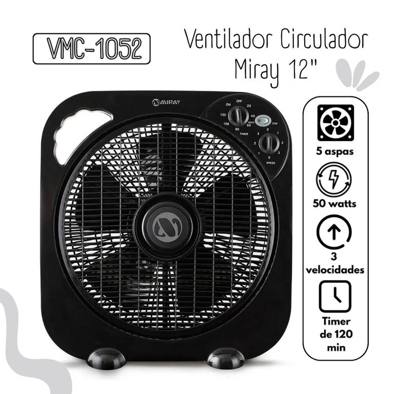 Ventilador Circulador 12 VMC-1052