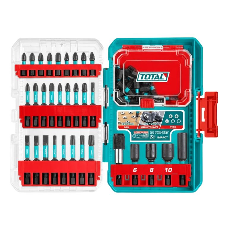 Punteras y dados para Atornillador de impacto 51pcs TACSDL25106