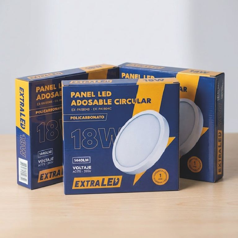 Pack x3 Panel Led Adosable Circular 18w Luz Blanca 6500K De Policarbonato