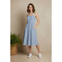 ARMA TU LOOK - VESTIDO CINDY MIDI CON BOTONES