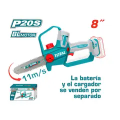 Total Tools - Sierra de Cadena LION 20V 8’’ 20CM 11MS con Accesorios TGSLI2088
