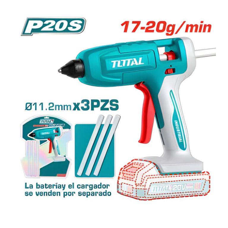 Pistola De Silicona 20V 17- 20G/MIN BARRA: 11.2MM Safari TGGLI2003