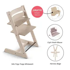 STOKKE - SILLA TRIPP TRAPP + COJÍN+ HARNESS GRATIS BABYSET