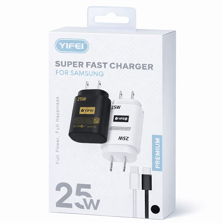 Cargador Con Cable Carga Rapida 25w Diseñado Para Samsung