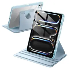 GENERICO - Funda Transparente Giratorio 360° para iPad Pro 11 M4 M5 - CELESTE