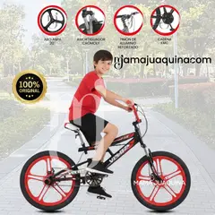VORTEX - Bicicleta Montañera Aro 20 «ELICE FREESTYLE» Black Red