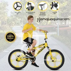 VORTEX - Bicicleta Acrobática BMX Aro 20 «ELICE FREESTYLE» Black Yellow