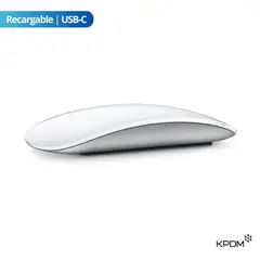 GENERICO - Mouse inalámbrico para MacBook iPad Estilo Magic Mouse USB-C Blanco