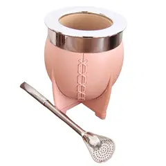 GENERICO - Matero Imperial Rosa de PVC con Bombilla Pico de Loro