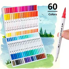 GENERICO - MARCADORES ACRILICOS PARA DIARIOS Y MANUALIDADES SET 60 UNIDADES