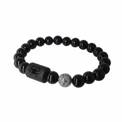 LUCYANA JOYAS Y ACCESORIOS - Pulsera Hombre Zodiaco CANCER Cuarzo Ágata y Jaspe - Joyas Lucyana