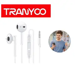 TRANYOO - Audífonos Cableados Auxiliar 3.5 mm In-Ear para Celular Tablet Smartphone PC o Laptop T-R19