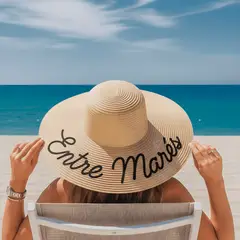 GENERICO - Sombrero Mujer de Playa o Camping con frase