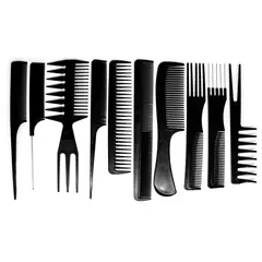 GENERICO - Kit de 10 Peines elegantes para Peluquería y Barbería