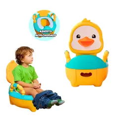 KIDS - Bacin Patito con Asiento Acolchado Amarillo - Entrenamiento para Dejar el Pañal