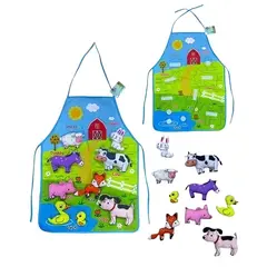 GENERICO - MANDIL DIDACTICO DE ESTIMULACIÓN GRANJA MUÑECOS