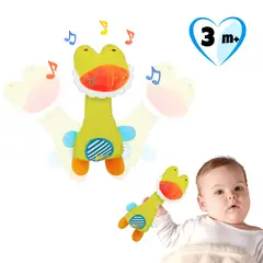 BABY - Peluche Sonajero para Bebé Dinosaurio Agita o Presiona y Suena